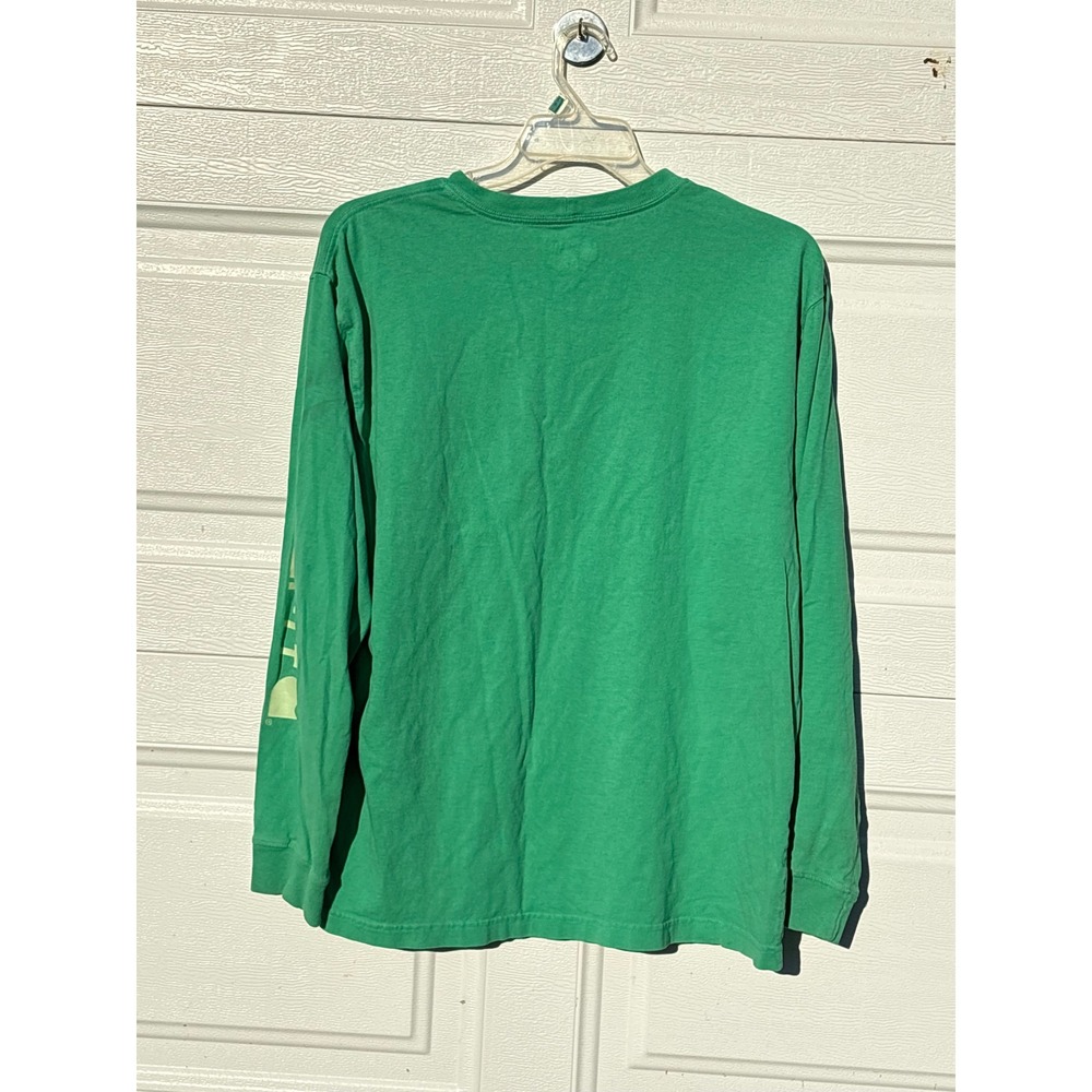 Carhartt Mens Loose Fit Long Sleeve Graphic Logo T-Shirt Green Large K287 - Picture 5 of 5